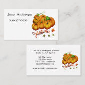 Carte De Visite Citrouilles d'automne      (Devant / Derrière)