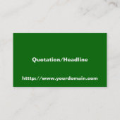 Carte De Visite Citrouilles, soupe et Arrière - plan rayé (Dos)