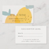 Carte De Visite Citrus de Fruité de citron jaune mignon recommande (Devant / Derrière)