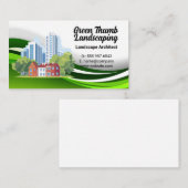 Carte De Visite City Buildings | Residential Homes | Landscape (Devant / Derrière)