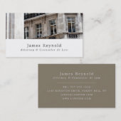 Carte De Visite City Portrait, Professionnel Juridique (Devant / Derrière)