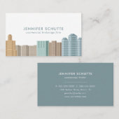 Carte De Visite City Skyline Agent immobilier professionnel (Devant / Derrière)