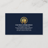 Carte De Visite City Skyline Gold Waiter cuisine à main (Dos)