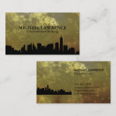 Carte De Visite City Skyline (or) (Devant / Derrière)