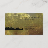 Carte De Visite City Skyline (or) (Dos)