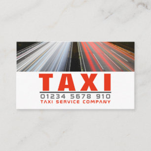 Carte De Visite City Street Lights, Taxi Cab Firme, Tarifs