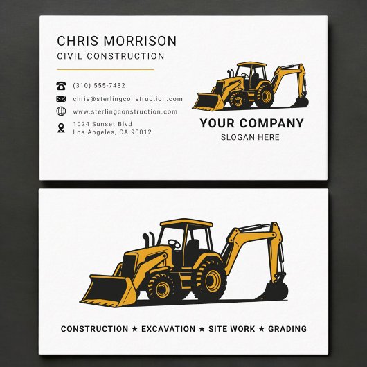 Carte De Visite Civil Construction Professional