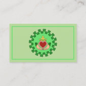 Carte De Visite Claddagh et Green Knotwork (Dos)