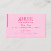 Carte De Visite Clair Bébé rose Chic Simple et professionnel (Dos)