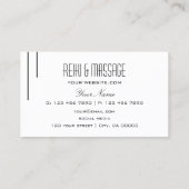 Carte De Visite Clair blanc moderne simple et professionnel (Dos)