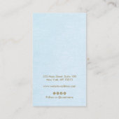 Carte De Visite Clair bleu Calligraphie Script Earring Business (Dos)