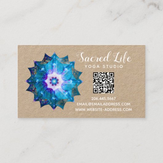 Carte De Visite Clair de Lune | Peace Mandala (Dos)