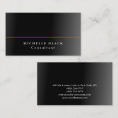 Carte De Visite Clair élégant gris noir professionnel moderne (Devant / Derrière)