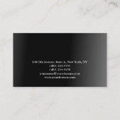 Carte De Visite Clair élégant gris noir professionnel moderne (Dos)