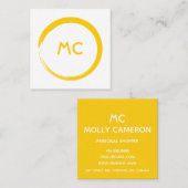 Carte de visite clair et simple avec logo rond (Devant / Derrière)