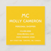 Carte de visite clair et simple avec logo rond (Dos)