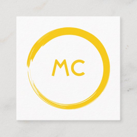 Carte de visite clair et simple avec logo rond (Devant)