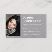 Carte De Visite Clair gris classique Chercheur d'emploi minimal él (Devant)