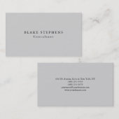 Carte De Visite Clair Gris Unique Original Classique Professionnel (Devant / Derrière)