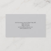 Carte De Visite Clair Gris Unique Original Classique Professionnel (Dos)