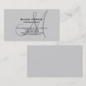 Carte De Visite Clair Gris Unique Original Classique Professionnel (Devant / Derrière)