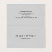 Carte De Visite Clair Gris Unique Original Classique Professionnel (Extérieur déplié)