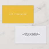 Carte de visite clair jaune clair (Devant / Derrière)