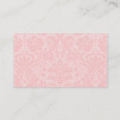 Carte De Visite Clair rose Vintage Damas (Dos)