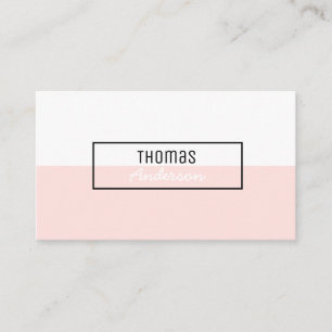 Carte De Visite Clair simple professionnel minimaliste de rose
