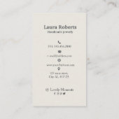 Carte De Visite Clair Tan Ajouter Votre Écran D'Oreille Logo (Dos)