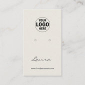 Carte De Visite Clair Tan Ajouter Votre Écran D'Oreille Logo (Devant)