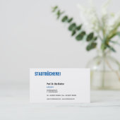 Carte de visite claire avec bleu (Debout devant)