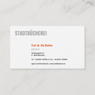 Carte de visite claire avec orange