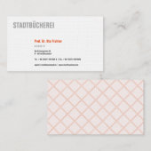 Carte de visite claire avec orange (Devant / Derrière)