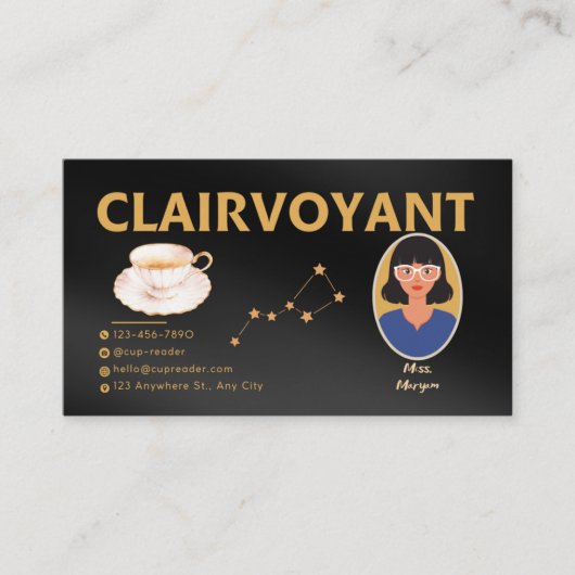 Carte De Visite clairvoyant (Devant)