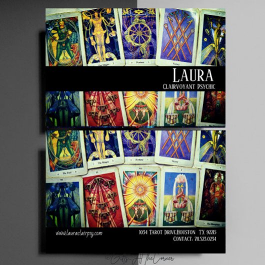 Carte De Visite Clairvoyant Psychic Green