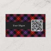 Carte De Visite Clan Brown Crest sur Tartan (Dos)