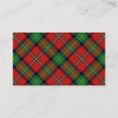 Carte De Visite Clan écossais Boyd Tartan Plaid (Dos)