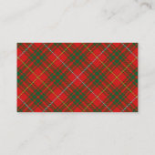 Carte De Visite Clan écossais Bruce Tartan Plaid (Dos)