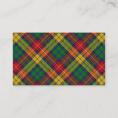 Carte De Visite Clan écossais Buchanan Tartan Plaid (Dos)
