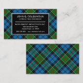 Carte De Visite Clan écossais Colquhoun Tartan Plaid (Devant / Derrière)