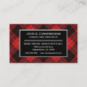 Carte De Visite Clan écossais Cunningham Tartan Plaid (Devant)