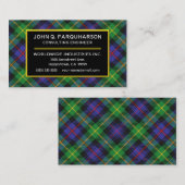 Carte De Visite Clan écossais Farquharson Tartan Plaid (Devant / Derrière)