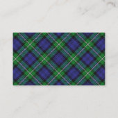 Carte De Visite Clan écossais Forbes Tartan Plaid (Dos)