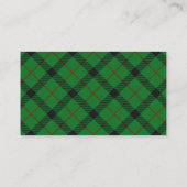 Carte De Visite Clan écossais Kincaid Tartan Plaid (Dos)