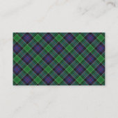 Carte De Visite Clan écossais Leslie Chasse Tartan Plaid (Dos)