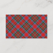 Carte De Visite Clan écossais MacBean MacBain Tartan Plaid (Dos)