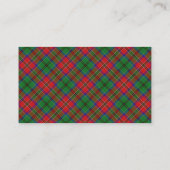 Carte De Visite Clan écossais MacCulloch Tartan Plaid (Dos)