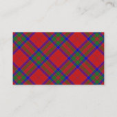Carte De Visite Clan écossais MacGillivray Tartan Plaid (Dos)