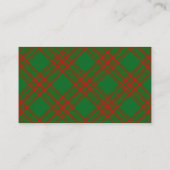 Carte De Visite Clan écossais Menzies Tartan Plaid (Dos)